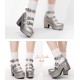Iris Corolla Customize B Three-Buckle Chunky Platform Shoes(Reservation/3 Colours/Full Payment Without Shipping)